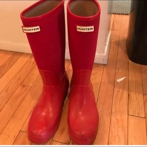 Red Hunter Boots Sz 9!